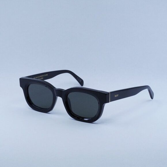 🕶️ New RetroSuperFuture SEMPRE BLACK DEJ Sunglasses - Black Frame - Picture 1 of 10